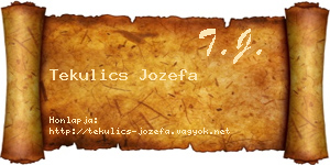 Tekulics Jozefa névjegykártya